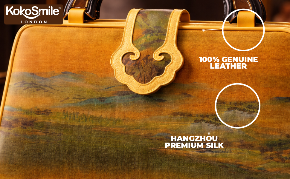 Luxury Hangzhou Silk Leather Handbag for Women Banner 5