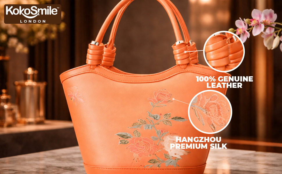 Premium Hangzhou Silk Leather Handbag for Women Banner 4