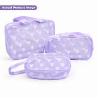 KokoSmile Clear Travel Wash Bag Set – Waterproof Organizer Set of 3
