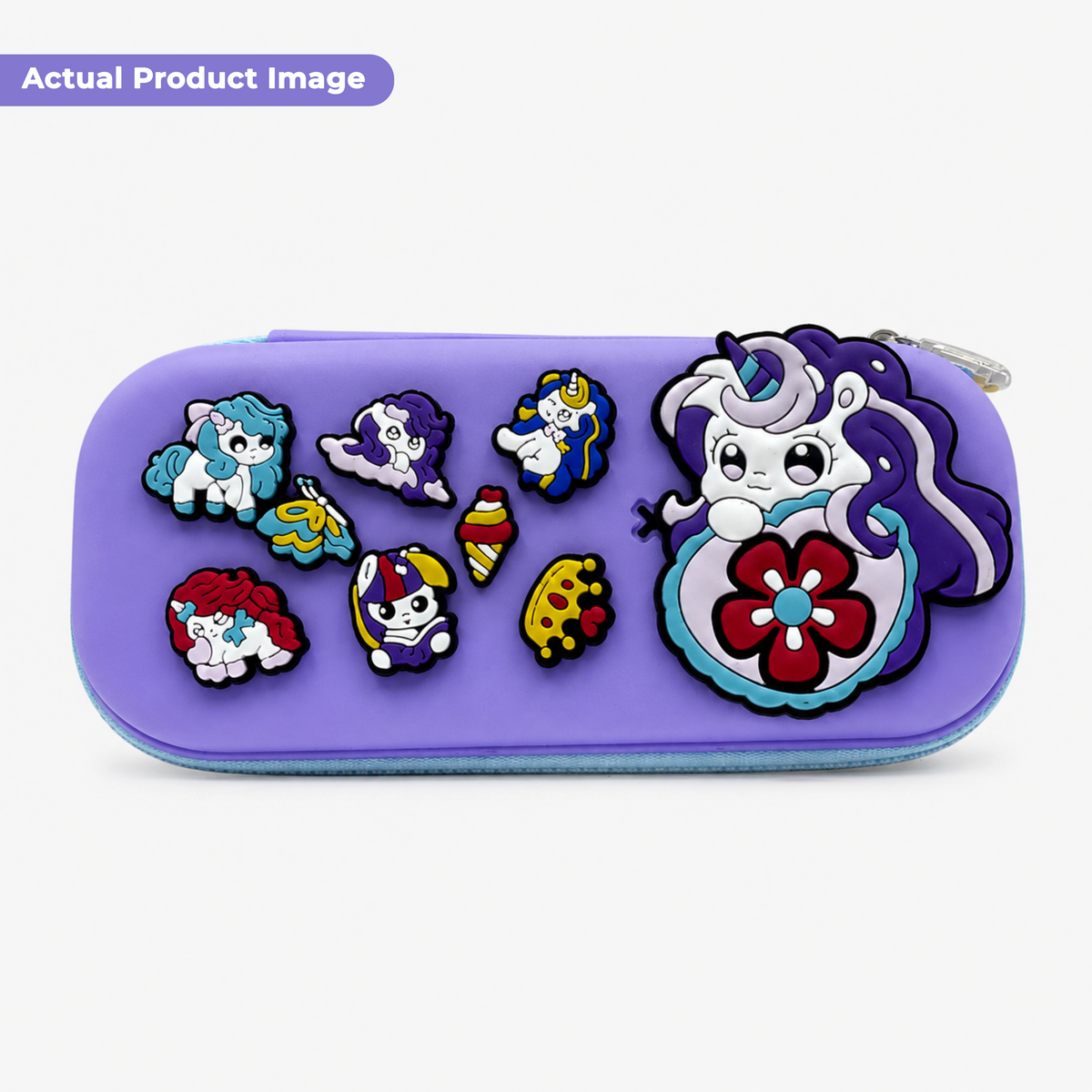 Premium DIY Kids Pencil Box with Removable Decorative Toy Charms