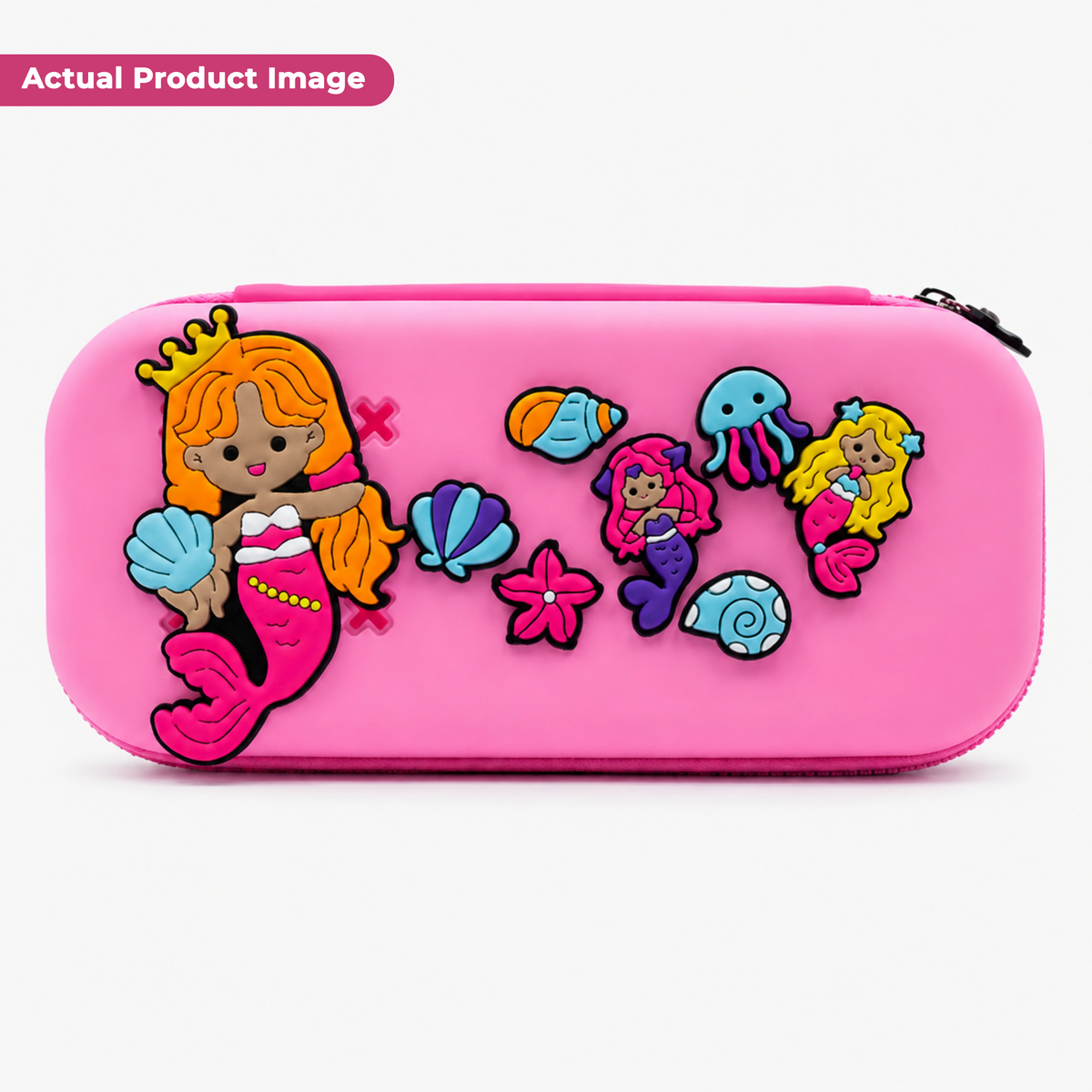 Premium DIY Mermaid Pencil Box with Removable Toy Charms for Kids