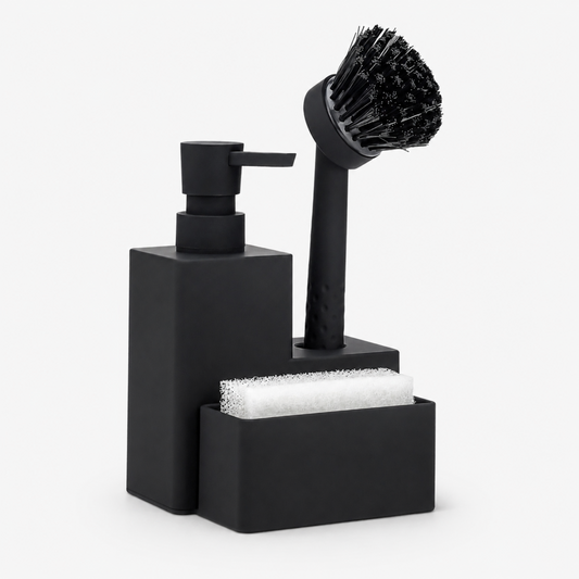 Premium PP 3-in-1 Kitchen Soap Dispenser with Brush Holder