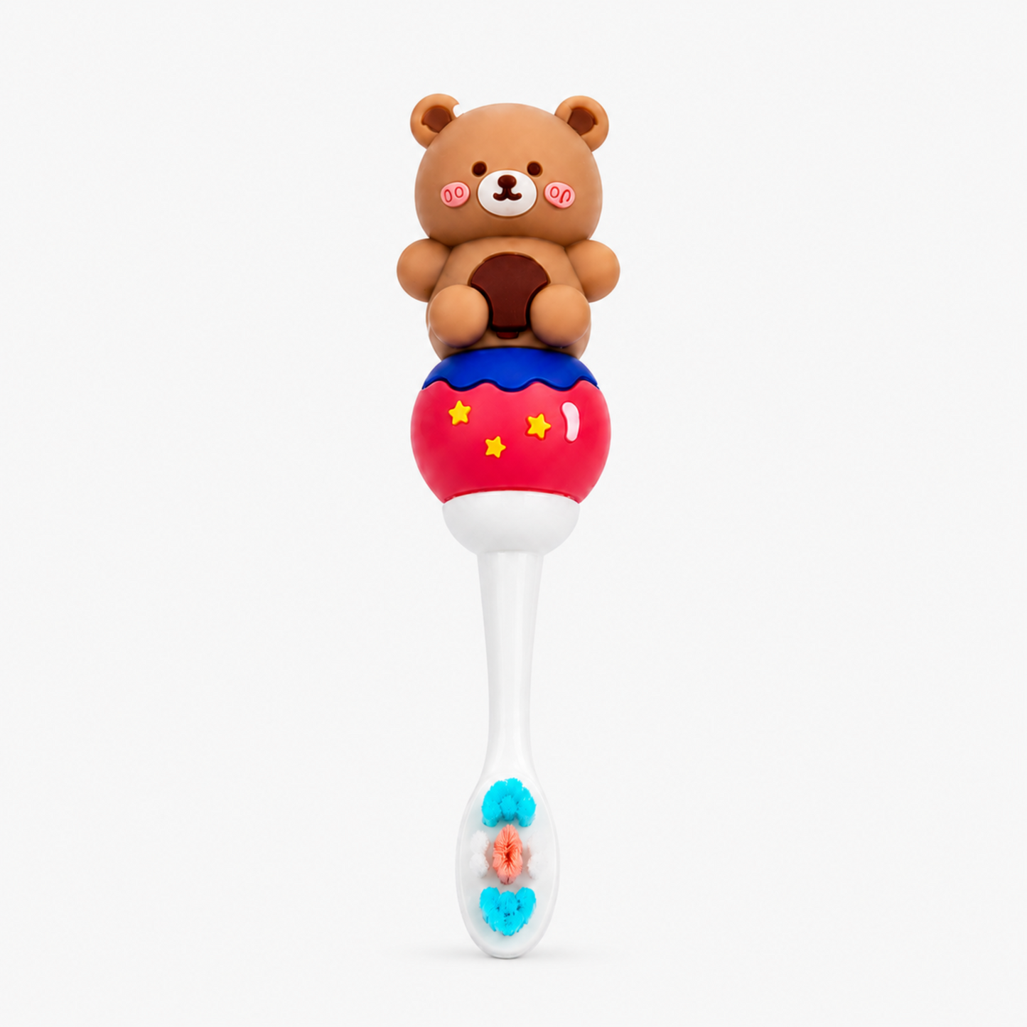 Bear Cartoon Soft Kids Toothbrush with Easy Grip Handle (1-7Y)