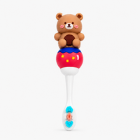 Bear Cartoon Soft Kids Toothbrush with Easy Grip Handle (1-7Y)