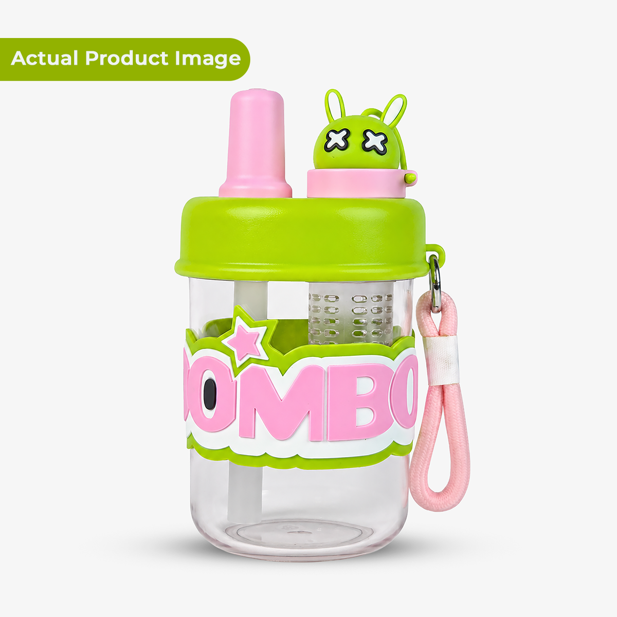 BOOM Cartoon Infuser Straw Bottle for Kids - 420ml