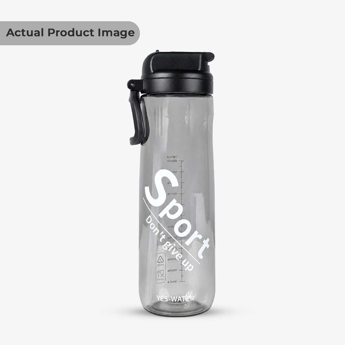 Trendy Tritan Sports Sipper Water Bottle with Time Markers - 750ml