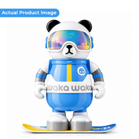Waka Snowboarder Panda Insulated Water Bottle with Strap - 530ml