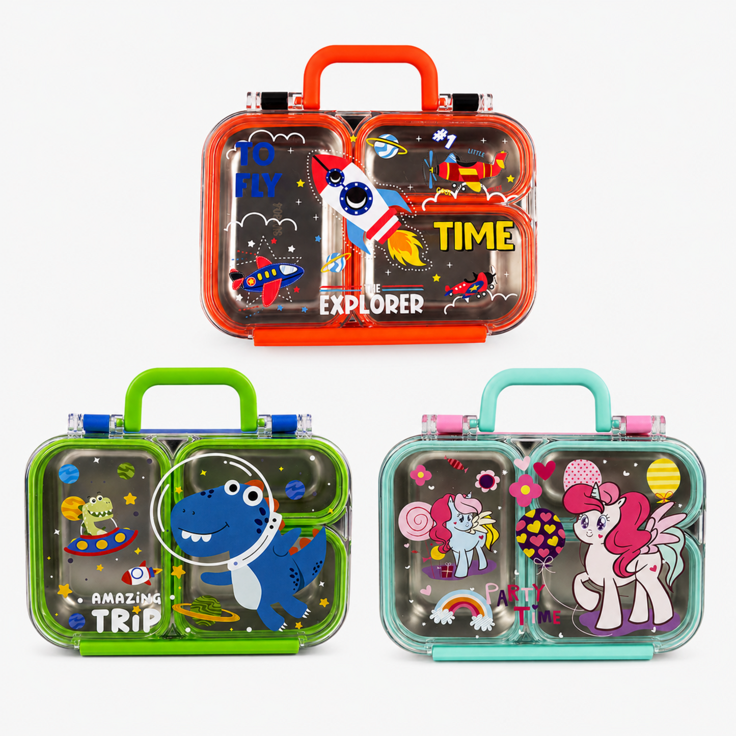 Kids Stainless Steel Bento Lunch Box with Snack Container - 650ml + 100ml