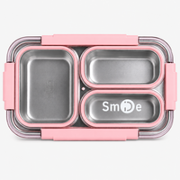 Stainless Steel Bento Lunch Box – 3 Compartment Meal Box – 710ml