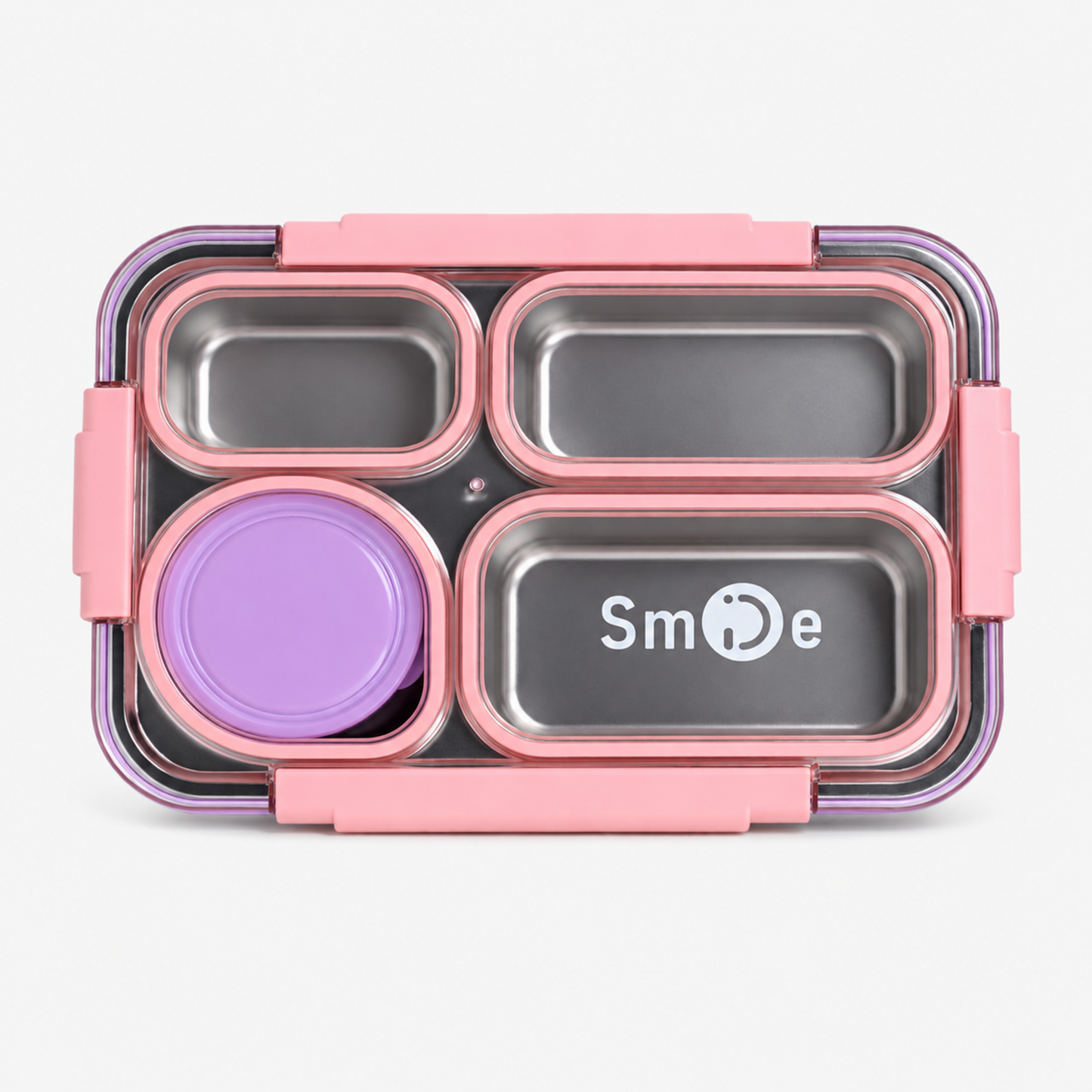 Stainless Steel Bento Lunch Box – 4 Compartment Meal Box – 900ml+bowl 150ml
