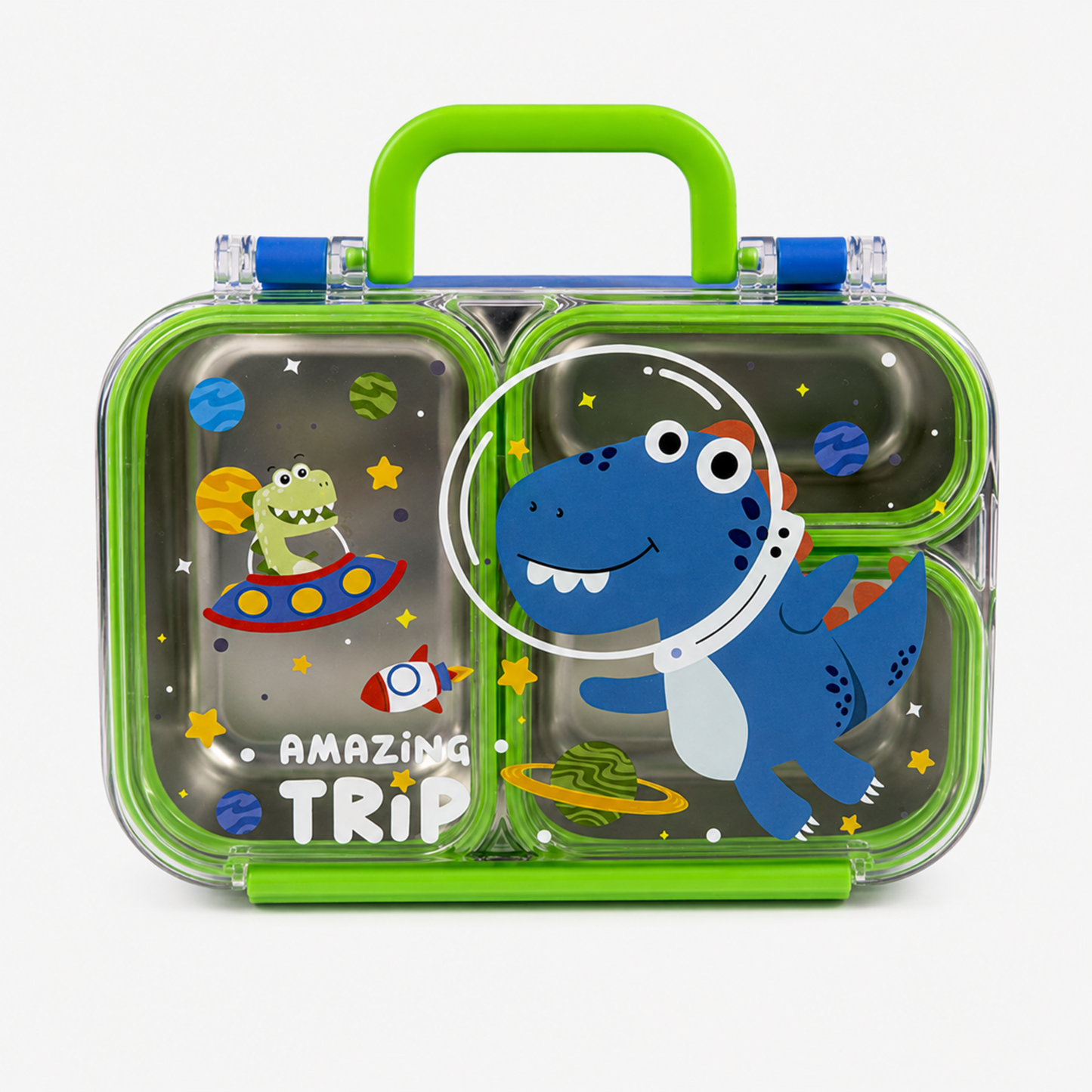 Kids Stainless Steel Bento Lunch Box with Snack Container - 650ml + 100ml