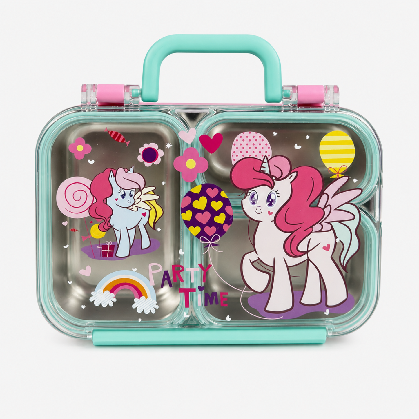 Kids Stainless Steel Bento Lunch Box with Snack Container - 650ml + 100ml