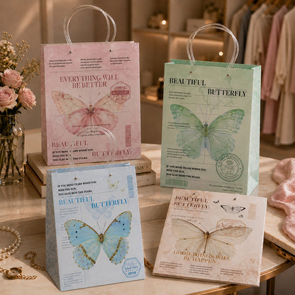 Butterfly Theme Paper Gift Bags for Gifts & Return Favors
