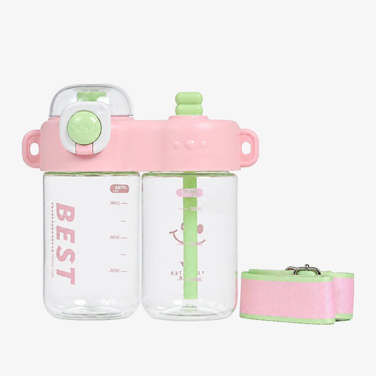 Cute & Stylish Dividing Cup Double Drink Bottle for Kids - 860ml