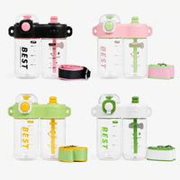 Cute & Stylish Dividing Cup Double Drink Bottle for Kids - 860ml