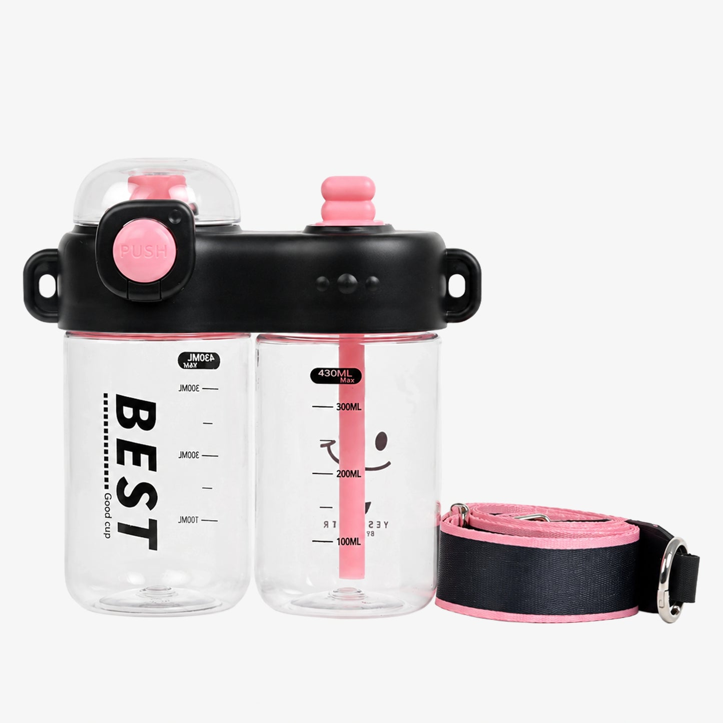 Cute & Stylish Dividing Cup Double Drink Bottle for Kids - 860ml