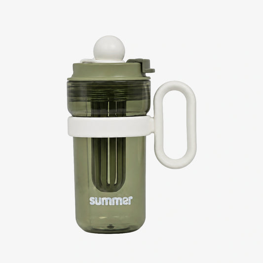 Cute Kids Ball Cup Sipper Bottle with Straw - 550ml