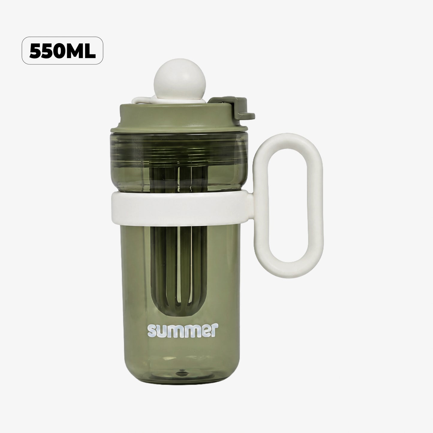 Cute Kids Ball Cup Sipper Bottle with Straw - 550ml