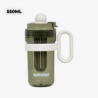 Cute Kids Ball Cup Sipper Bottle with Straw - 550ml