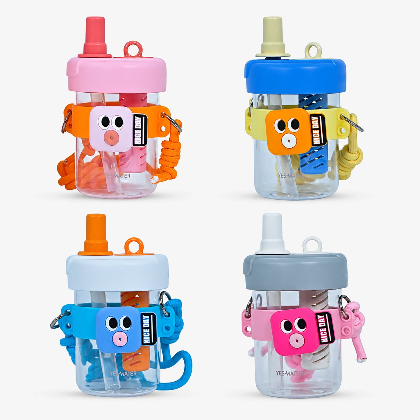 Super Cute Trendy Tritan tumbler bottle with Straw for Kids - 500ml
