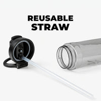 Trendy Tritan Sports Sipper Water Bottle with Time Markers - 750ml