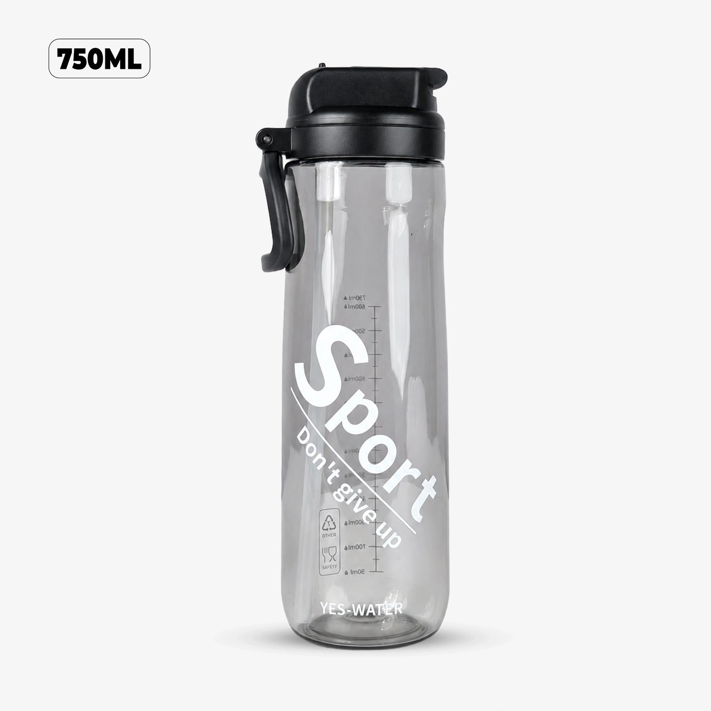 Trendy Tritan Sports Sipper Water Bottle with Time Markers - 750ml
