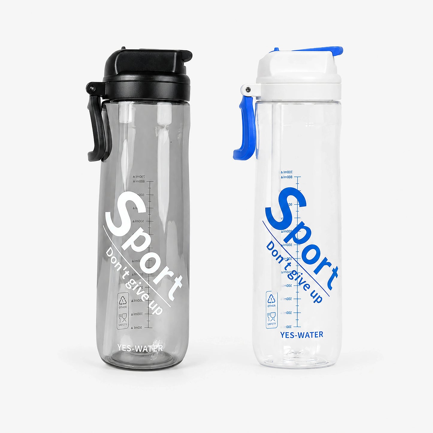 Trendy Tritan Sports Sipper Water Bottle with Time Markers - 750ml