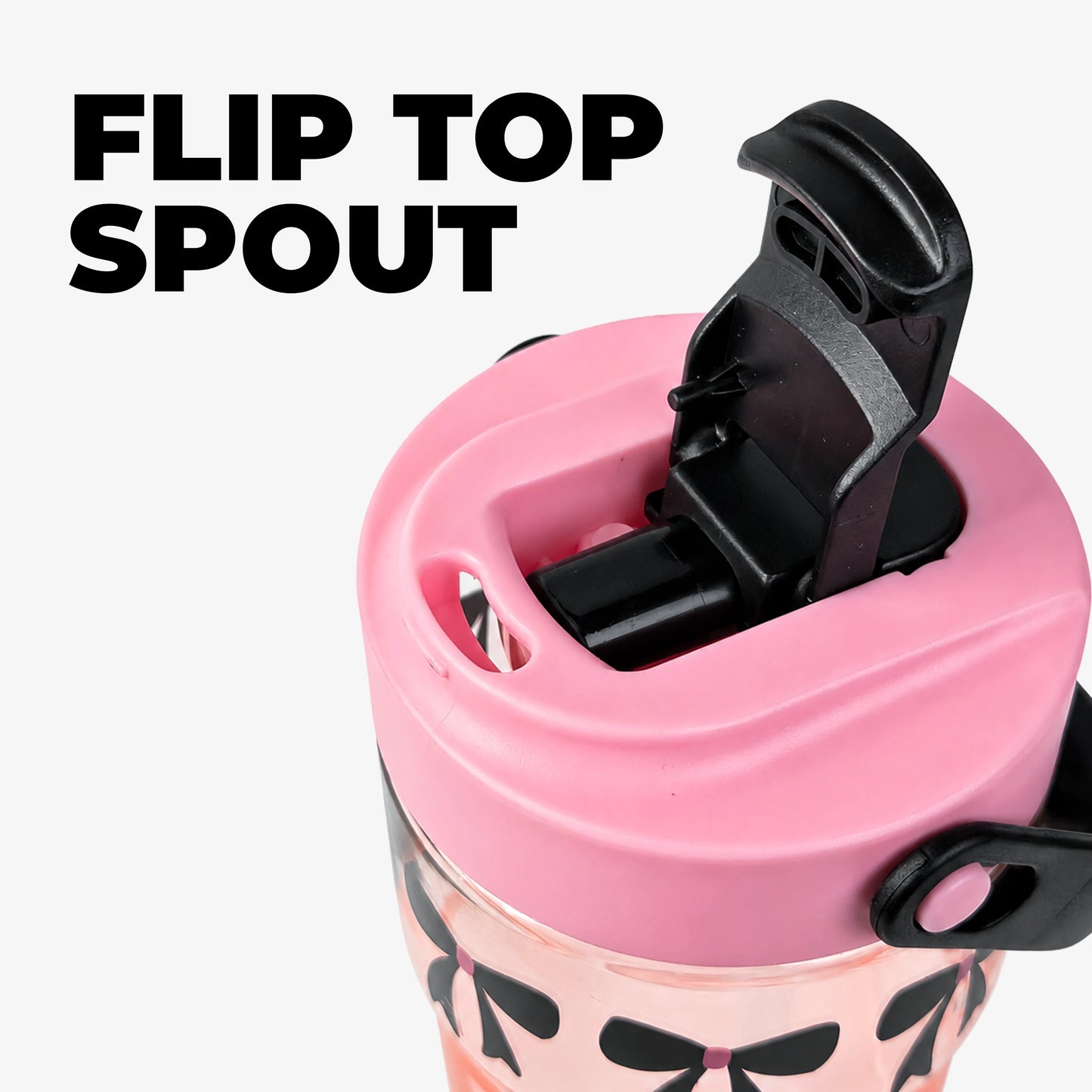 Cute Tritan Water Bottle with Straw & Handle - 800ml