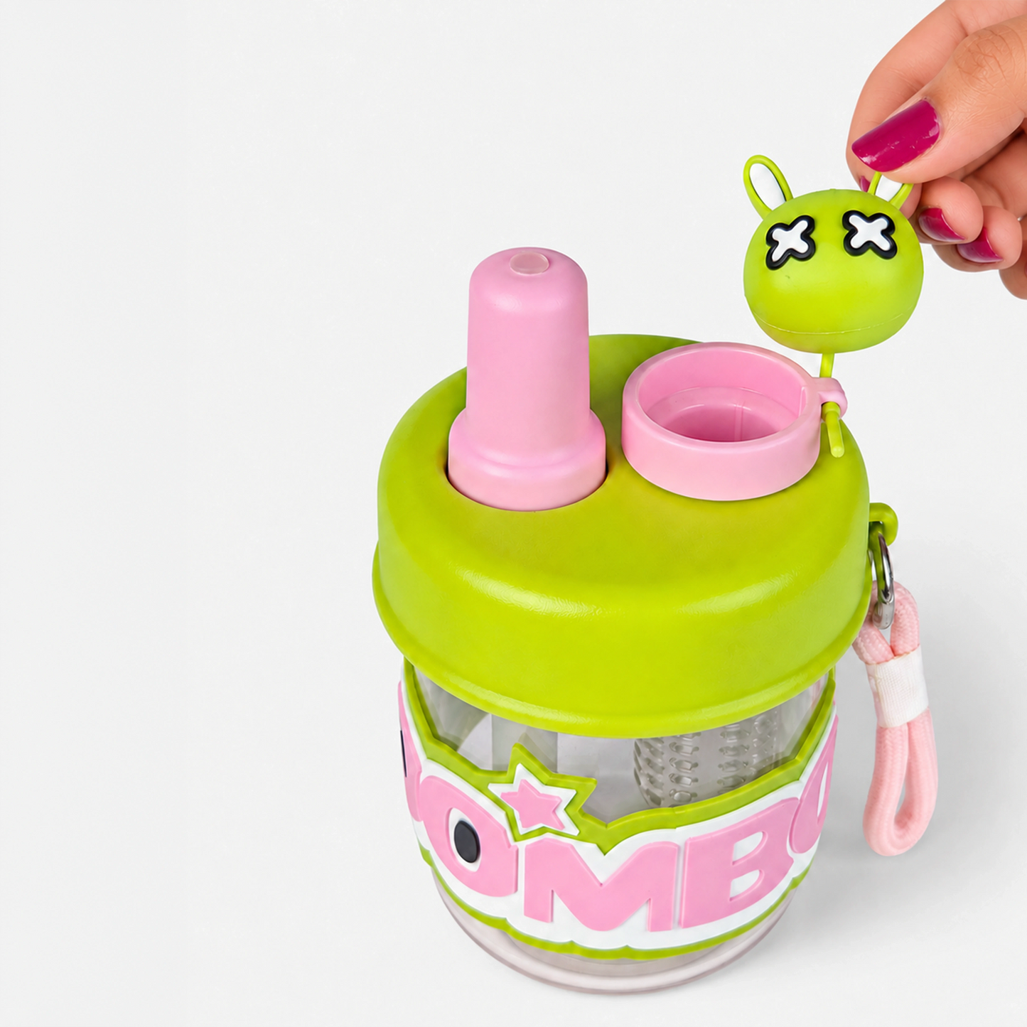 BOOM Cartoon Infuser Straw Bottle for Kids - 420ml