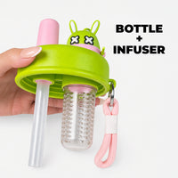 BOOM Cartoon Infuser Straw Bottle for Kids - 420ml