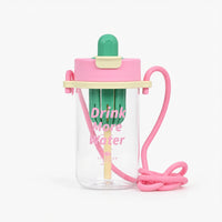 Cute Ice Cream Bottle with Straw Sipper for Kids - 650ml