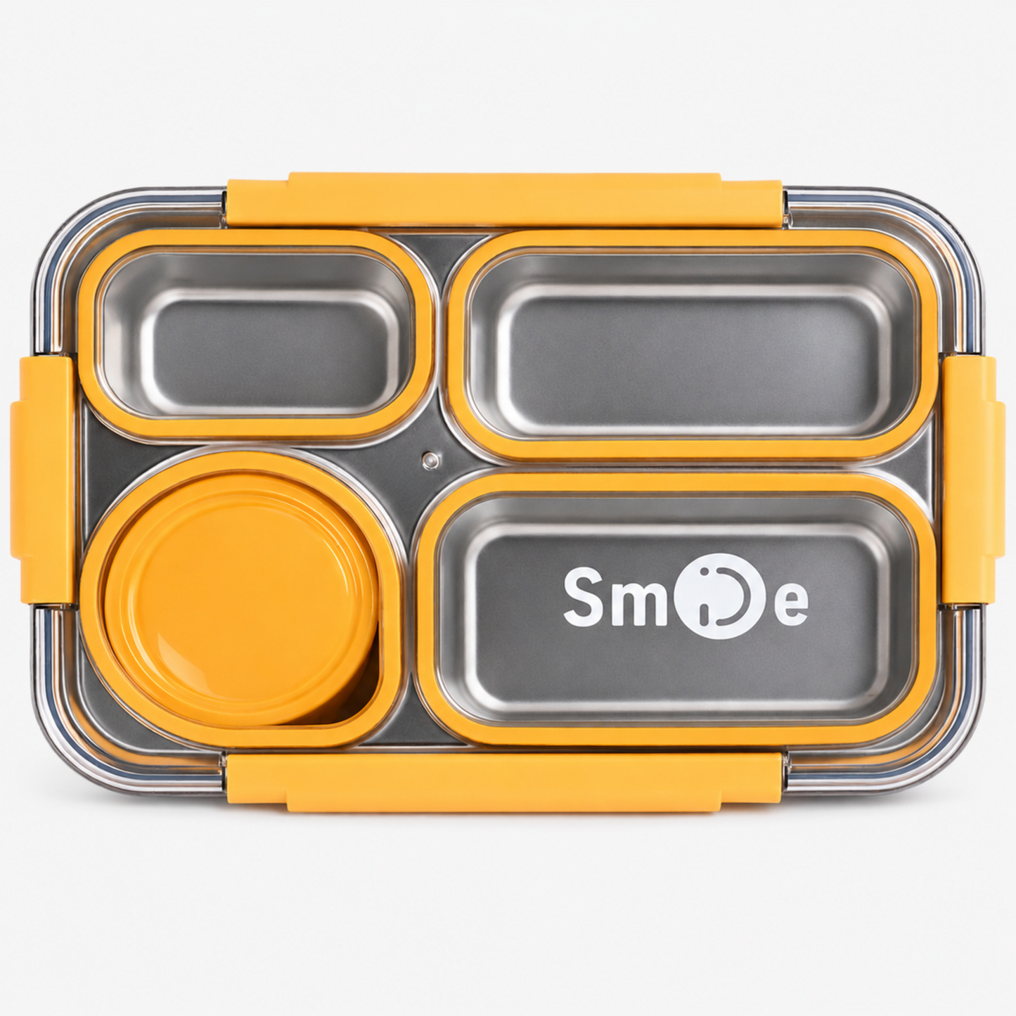 Stainless Steel Bento Lunch Box – 4 Compartment Meal Box – 900ml+bowl 150ml