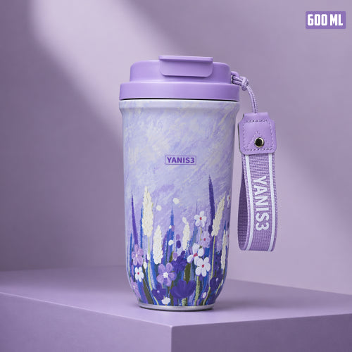 Premium Vacuum Insulated Cup with Lid - 600ml