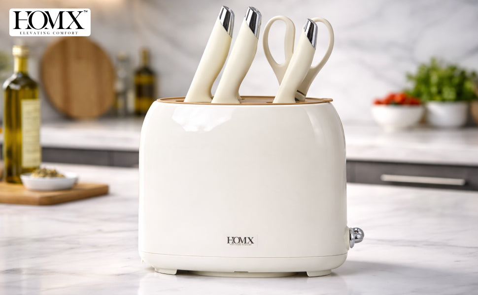 Premium Knife Holder/Organiser with 4 Knives & 1 Scissor Banner 1