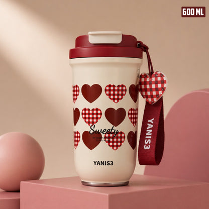 Premium Vacuum Insulated Cup with Lid - 600ml