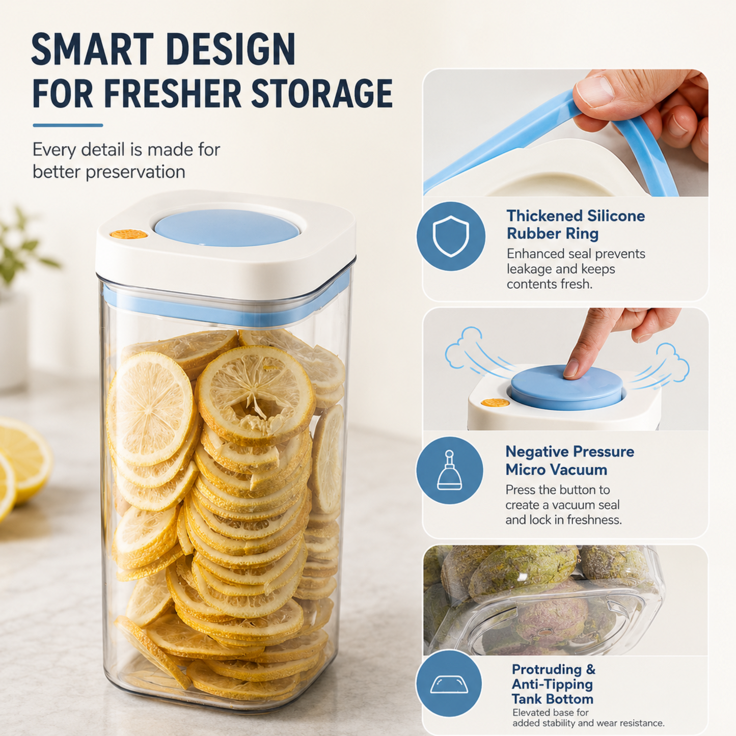 HOMX Airtight Food Storage Containers | Storage Bin