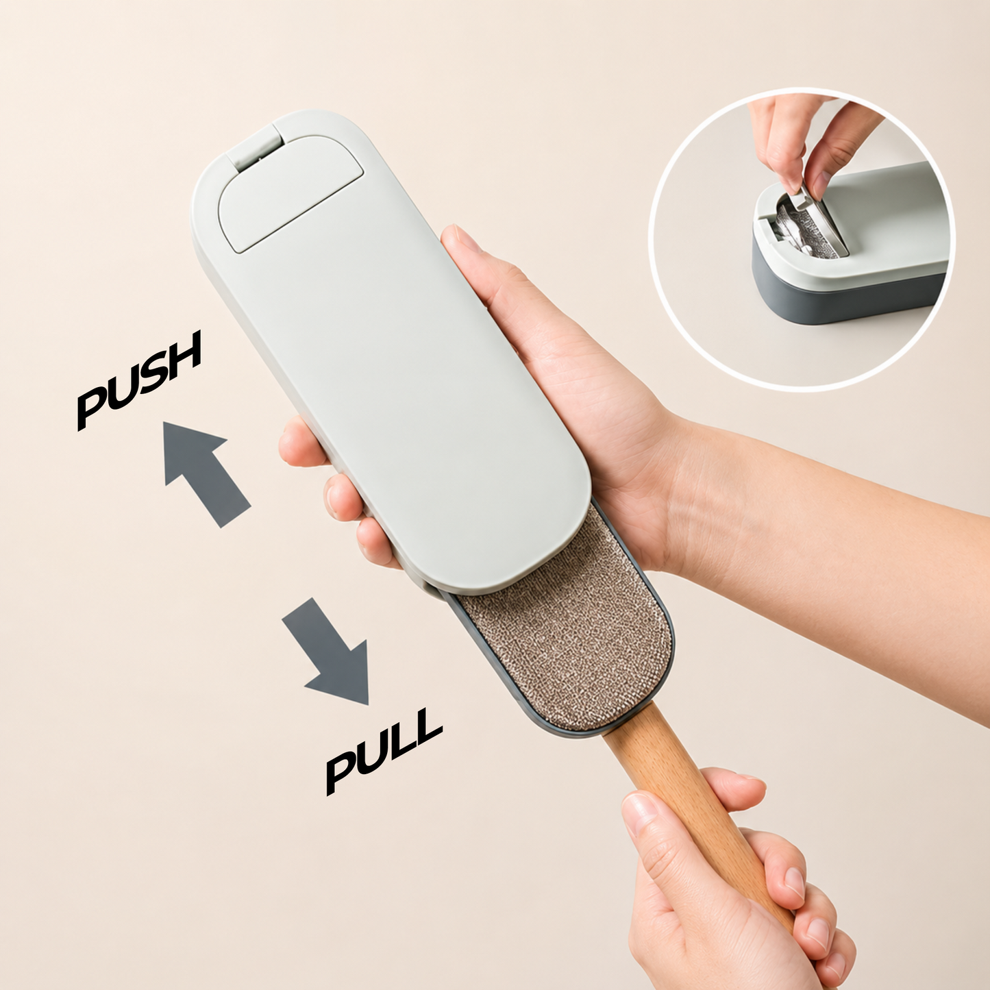HOMX Beechwood Soft Bristle Dusting/Lint Brush | Premium Furniture Cleaner