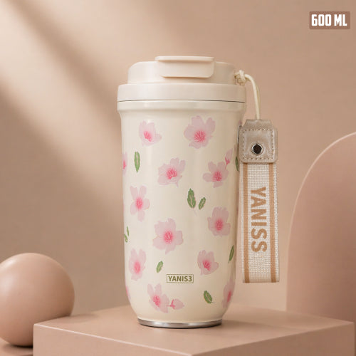 Premium Vacuum Insulated Cup with Lid - 600ml