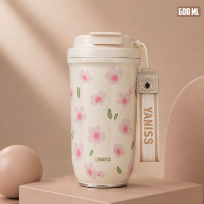 Premium Vacuum Insulated Cup with Lid - 600ml