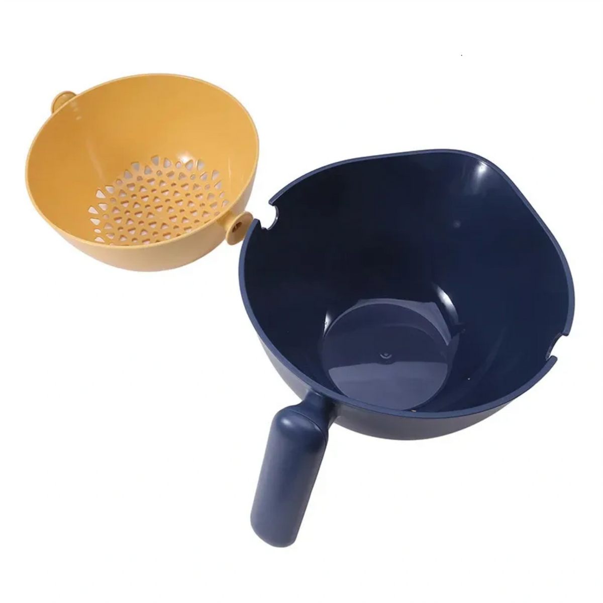Multi-Purpose Kitchen Drain Basket & Strainer, 2L Colander (Blue)