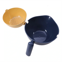 Multi-Purpose Kitchen Drain Basket & Strainer, 2L Colander (Blue)