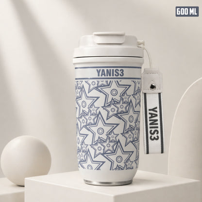 Premium Vacuum Insulated Cup with Lid - 600ml