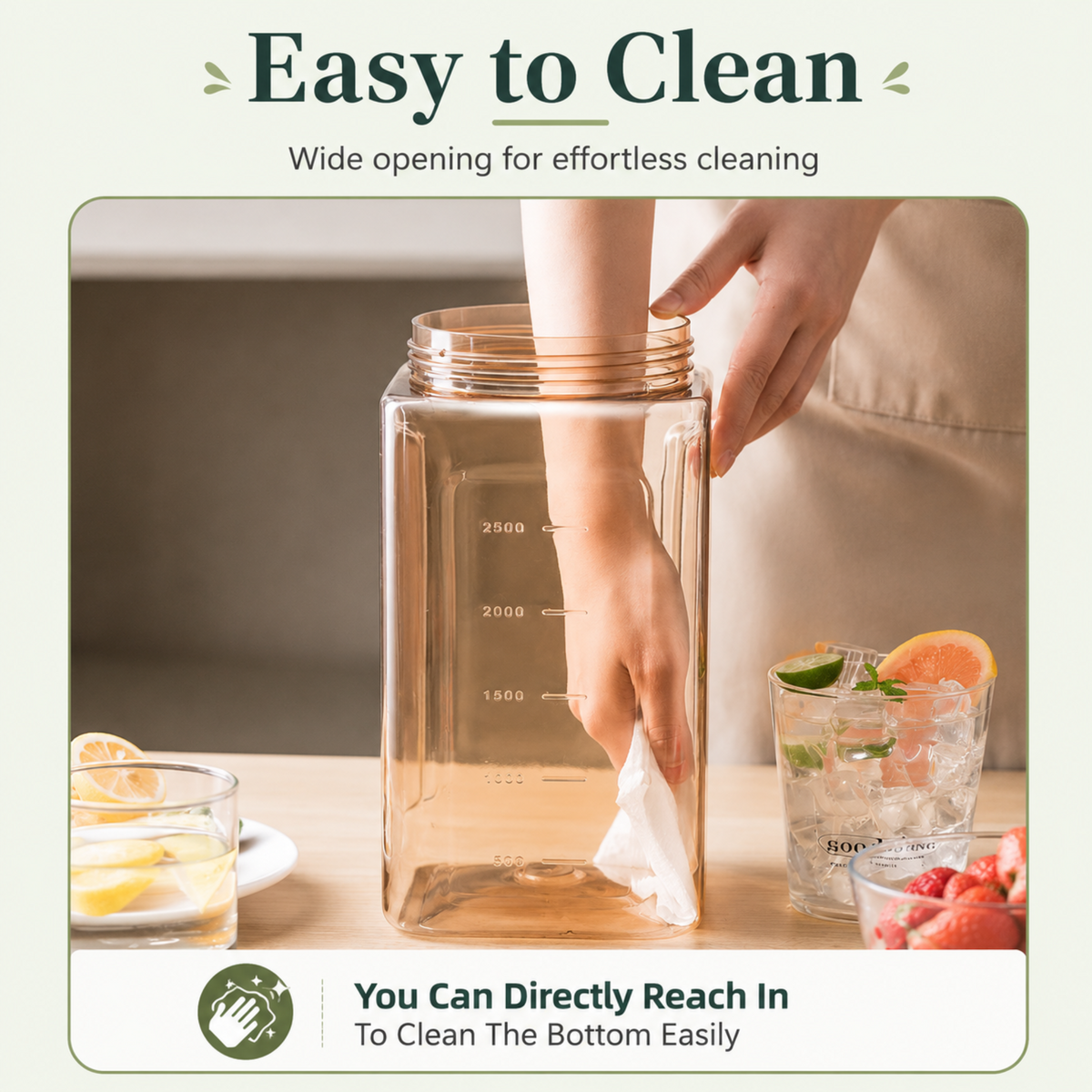 Premium Family-Sized Water Pitcher/Jug with Handle
