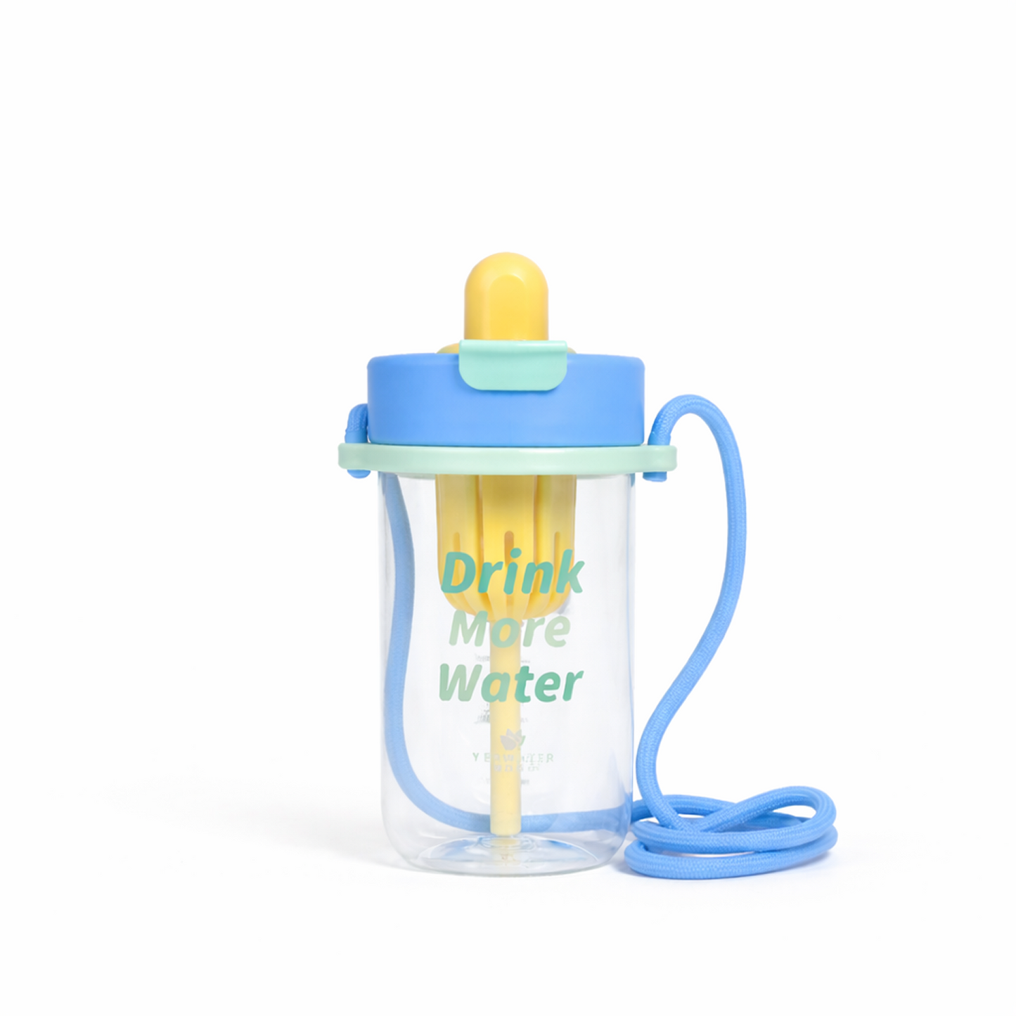 Cute Ice Cream Bottle with Straw Sipper for Kids - 650ml
