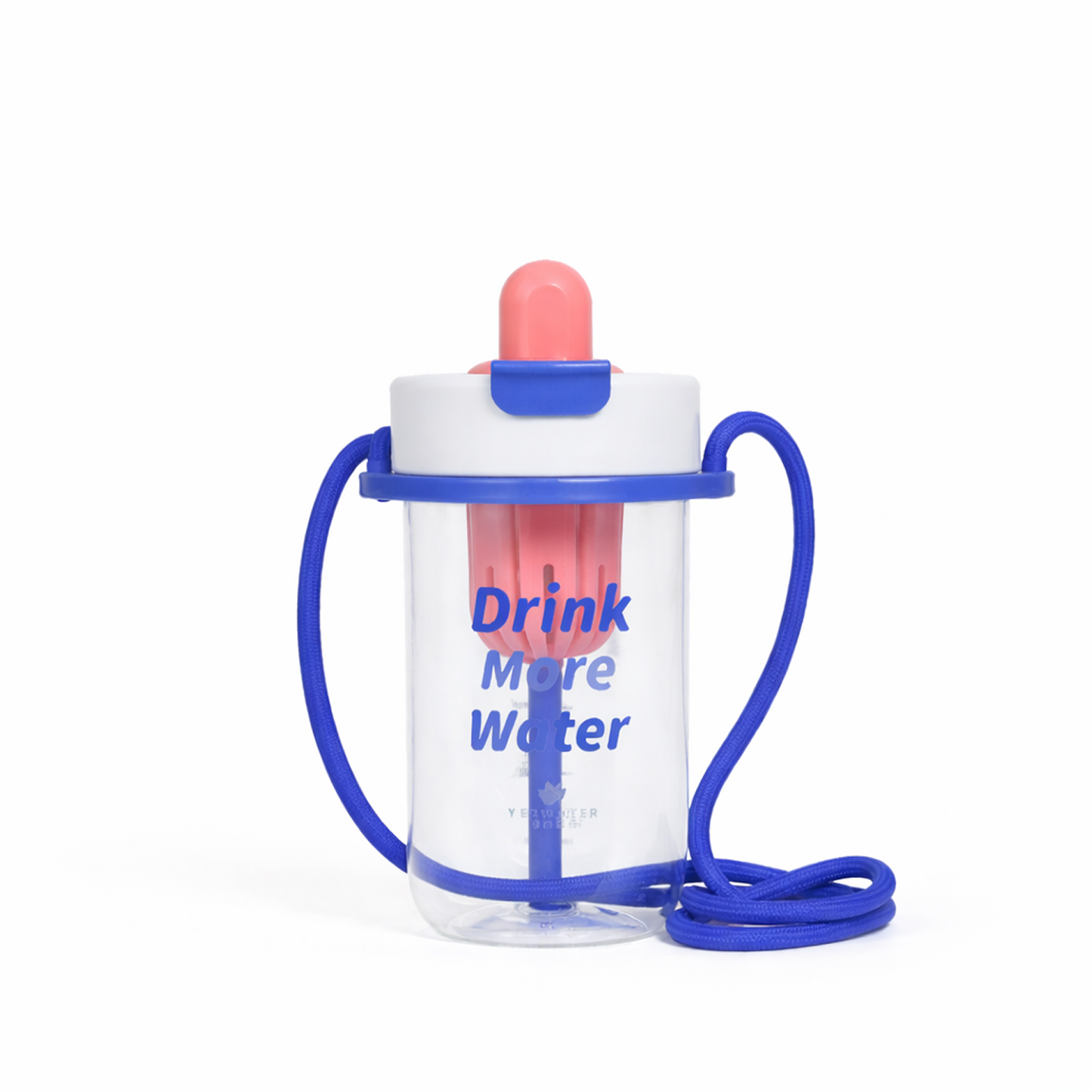 Cute Ice Cream Bottle with Straw Sipper for Kids - 650ml