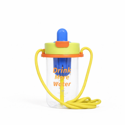 Cute Ice Cream Bottle with Straw Sipper for Kids - 650ml
