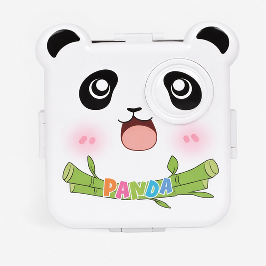 Panda Themed Plastic Lunch Box with 3 compartments for Kids – 1590ml