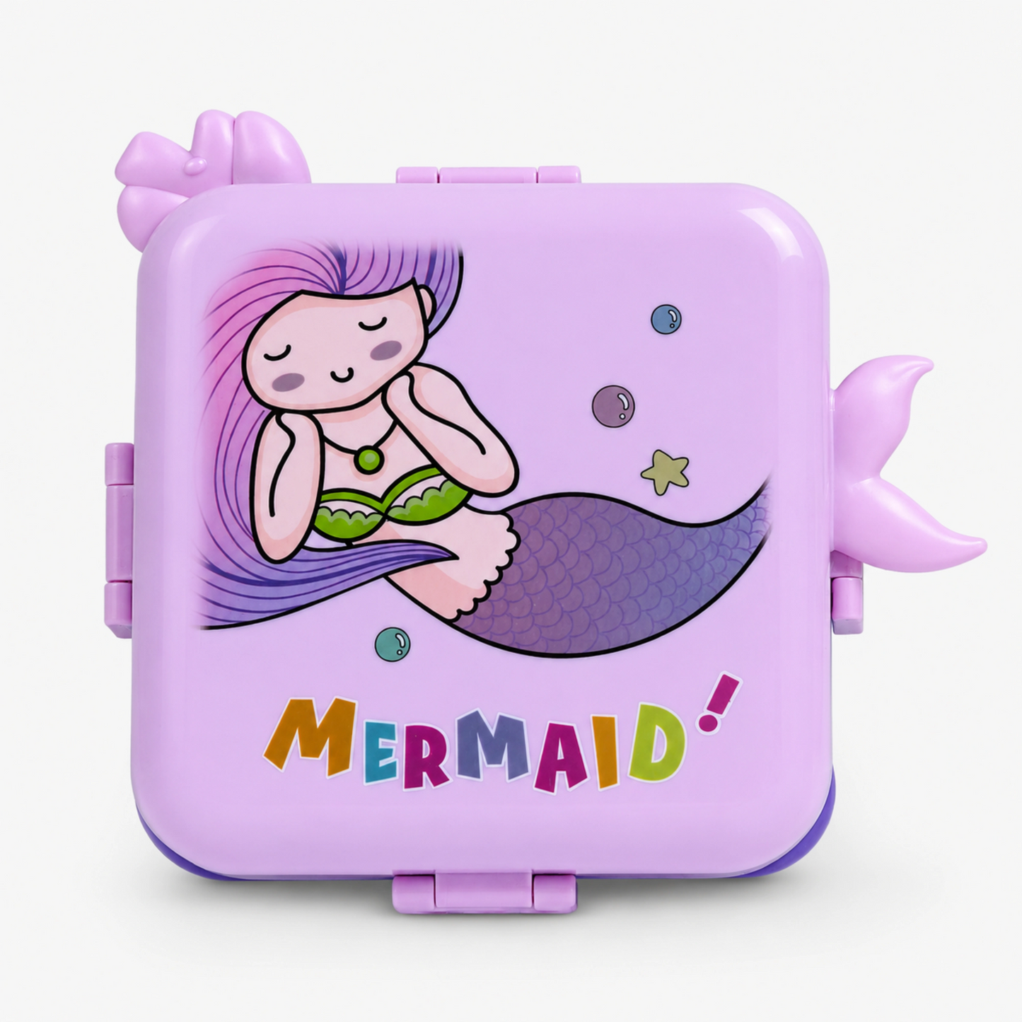Mermaid Stainless Steel Bento Lunch Box for Kids with 3 compartments - 1190ml
