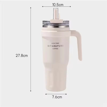 SITARAYURI Premium Insulated Steel Tumbler with Handle 1100ml