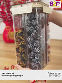 HOMX Airtight, Multi-compartment Food Storage Container with Free Measuring Cup